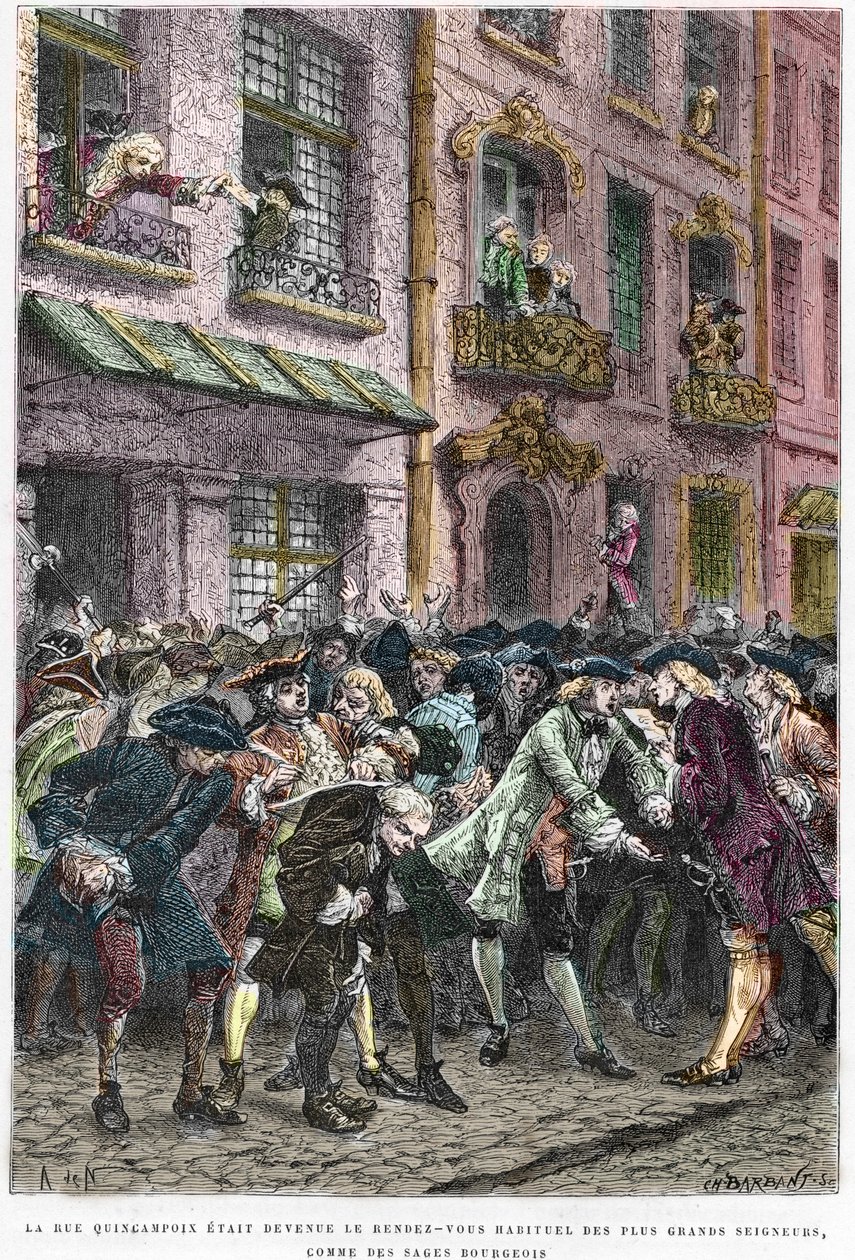 Paris IV bölgesi - La rue Quincampoix en 1720 a l