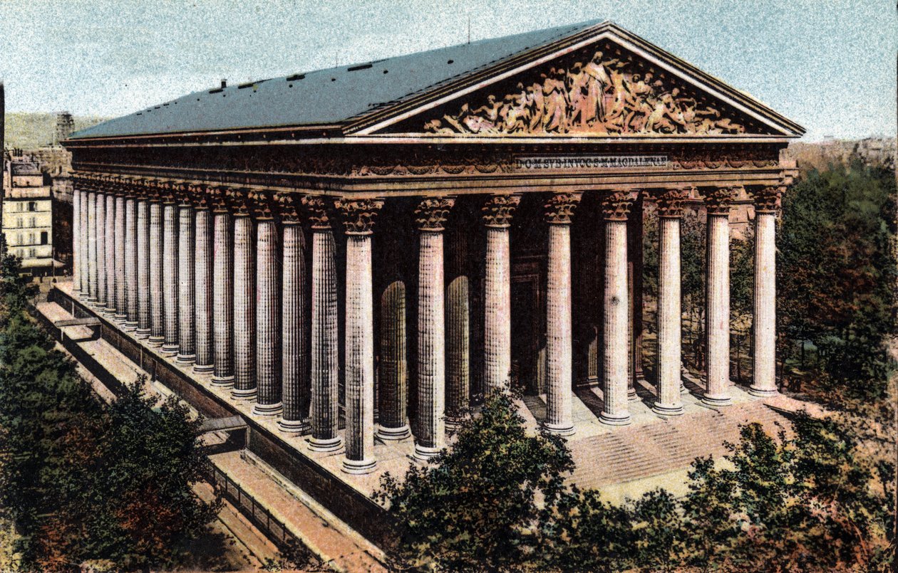 Paris: Mimar Pierre Alexandre Vignon (1763-1828) tarafından tasarlanan Madeleine Kilisesi