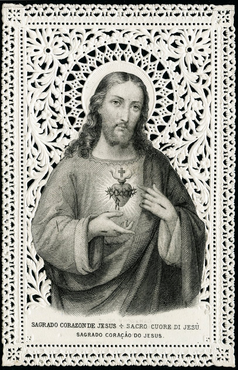 Dindar görüntü: Kutsal kalpli İsa (gravür) by Anonymous Anonymous
