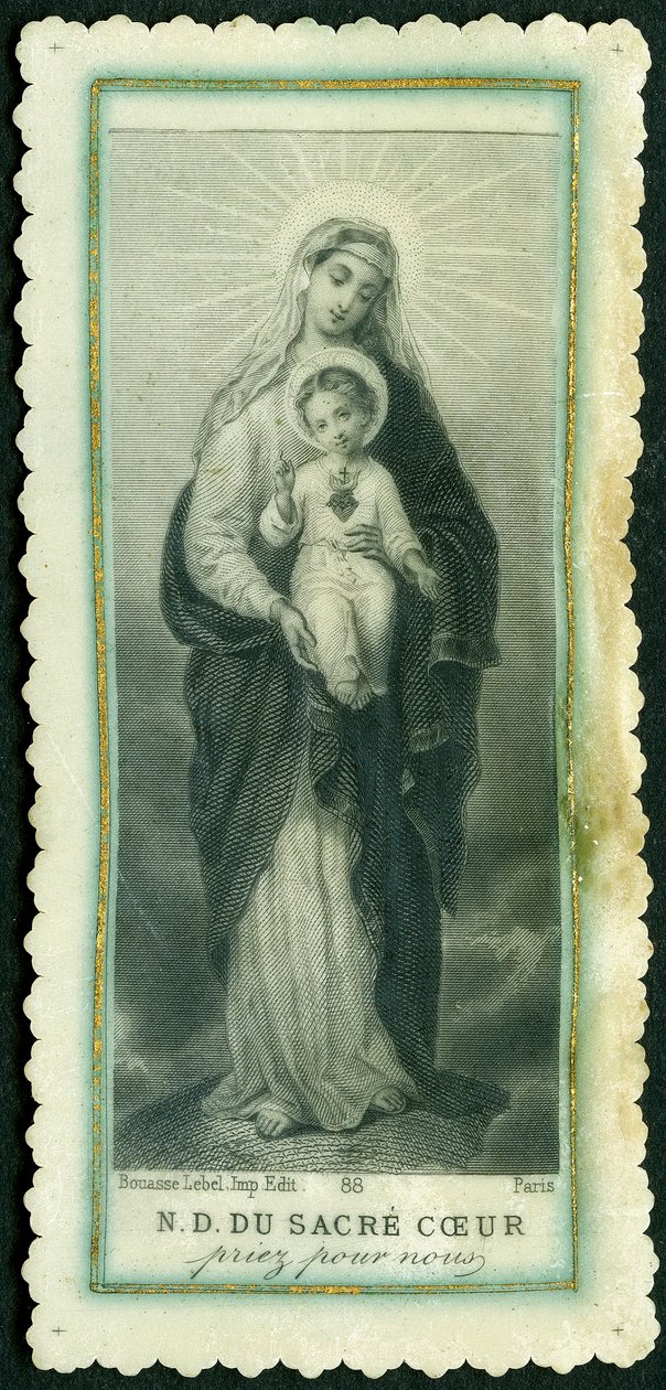 Dindar görüntü: Kutsal Kalbin Leydimiz (gravür) by Anonymous Anonymous