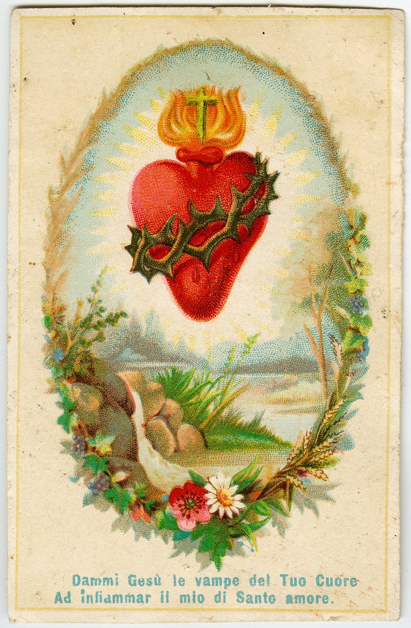 Dindar görüntü: Sacred Heart (kromolitografi) by Anonymous Anonymous