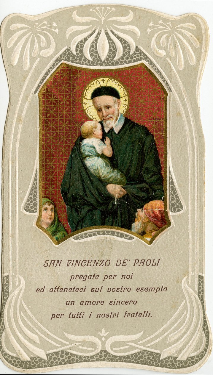 Dindar görüntü: St Vincent de Paul (kromolitografi) by Anonymous Anonymous