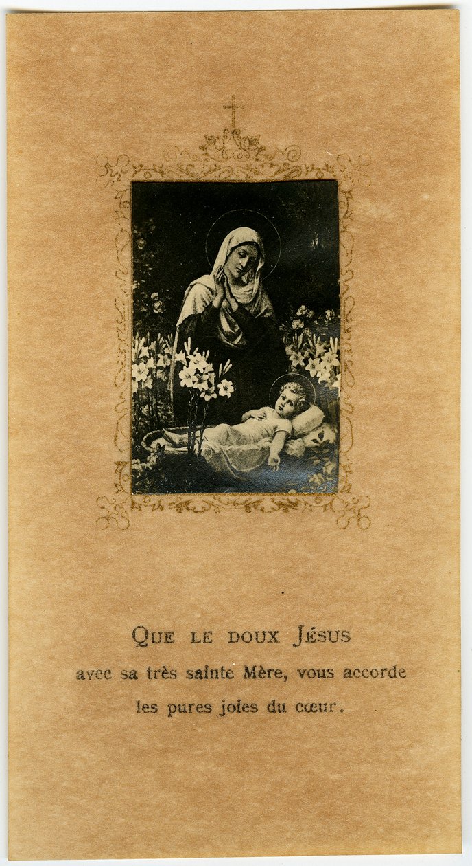 Dindar görüntü: Bakire ve İsa (baskı) by Anonymous Anonymous