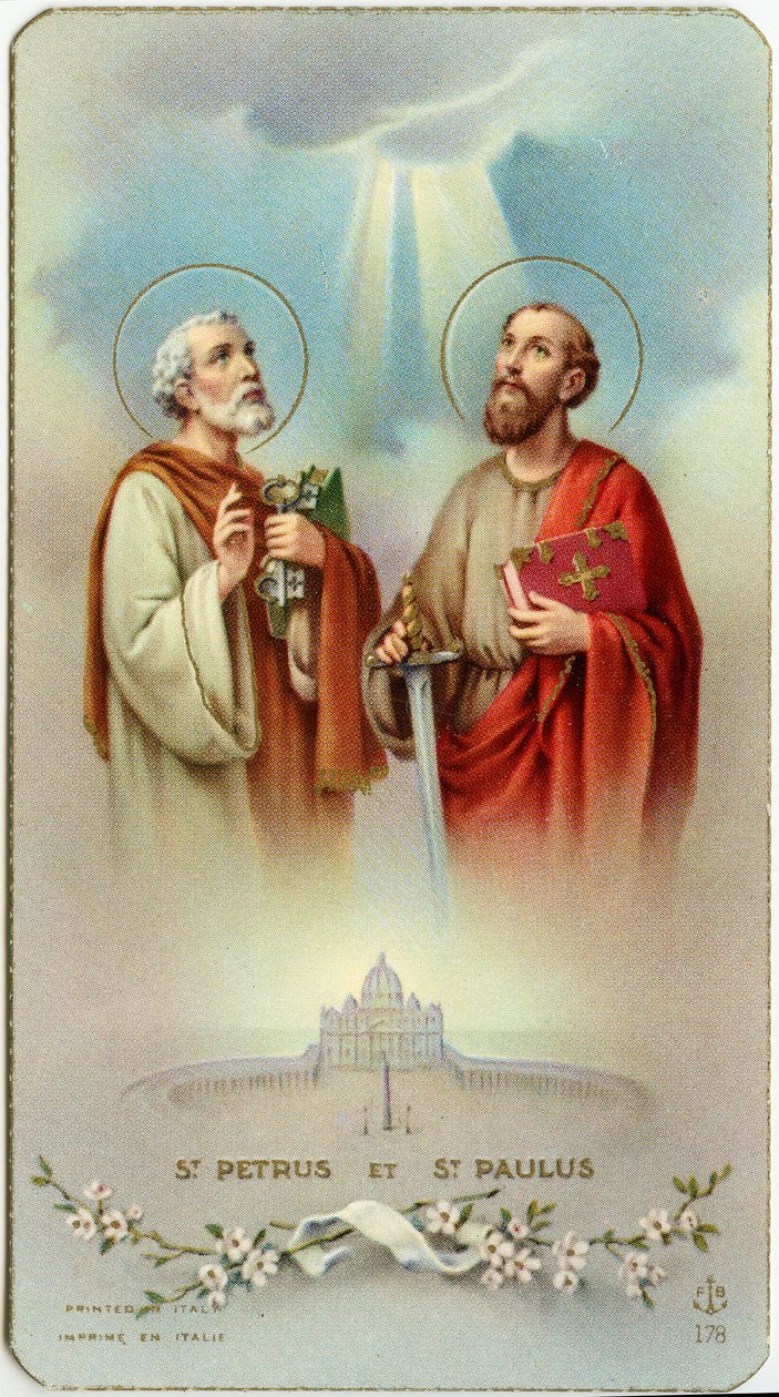 Dindar görüntü: Havariler Peter ve Paul (kromolitografi) by Anonymous Anonymous