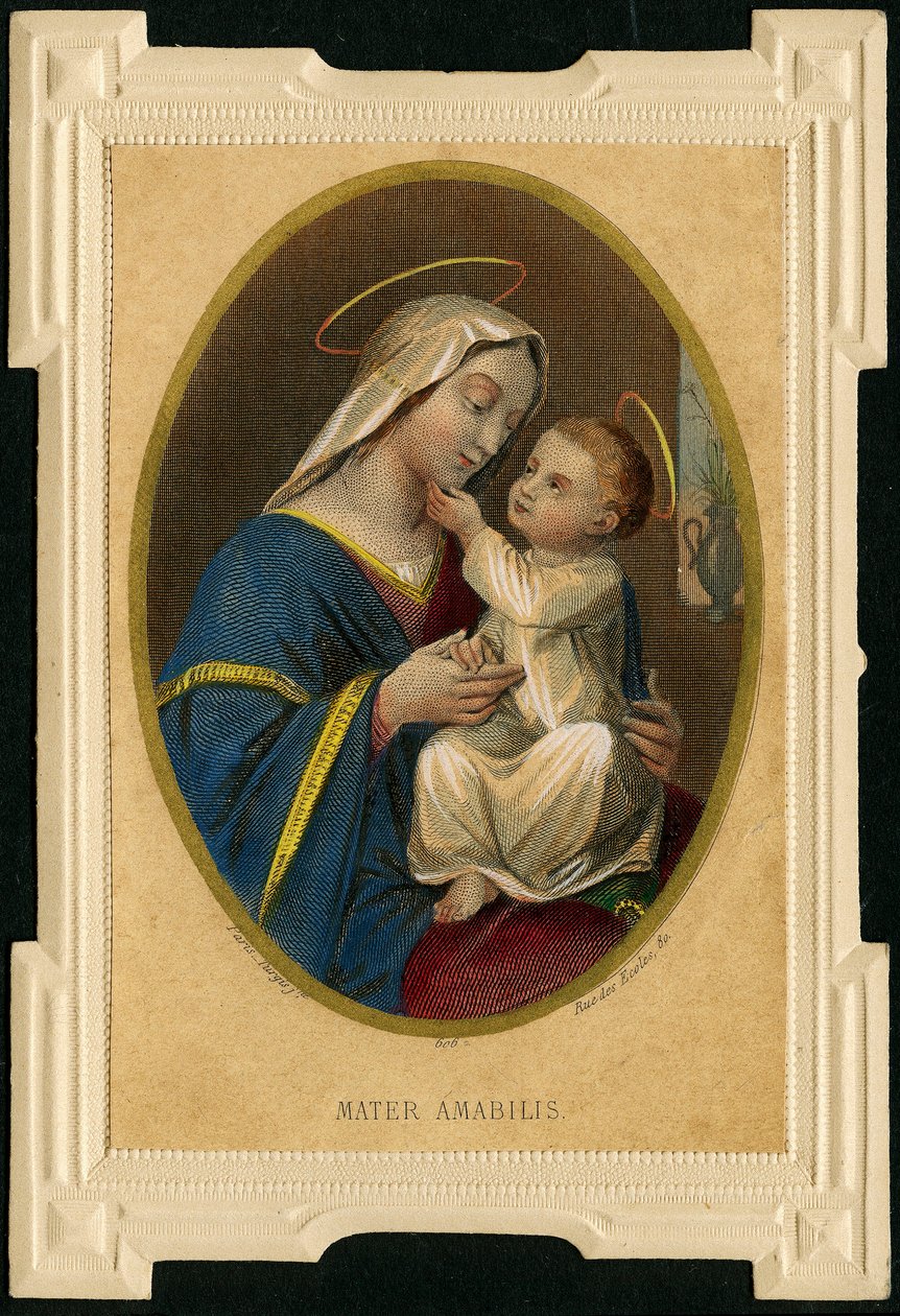 Dindar görüntü: İsa ile Meryem Ana (gravür) by Anonymous Anonymous