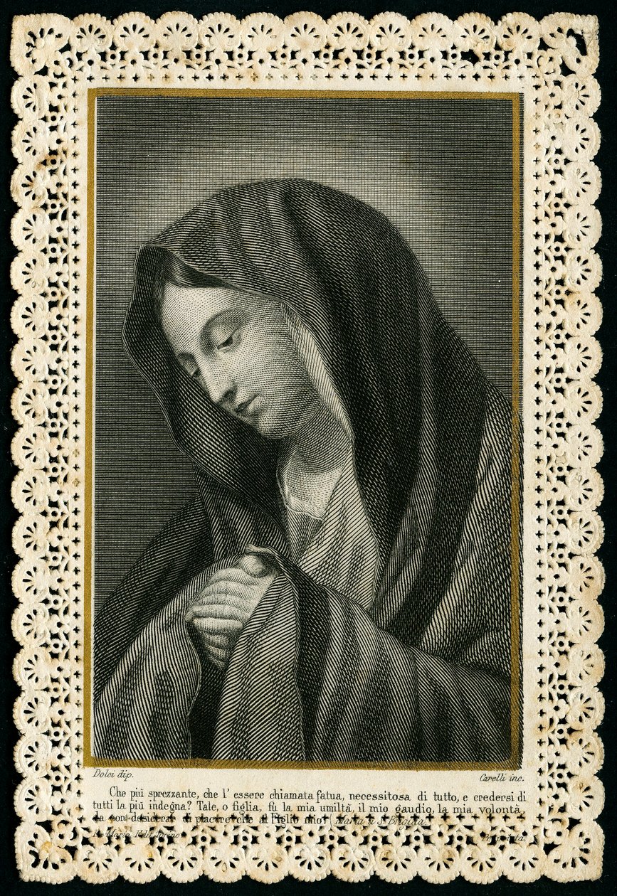 Dindar görüntü: Meryem Ana (gravür) by Anonymous Anonymous