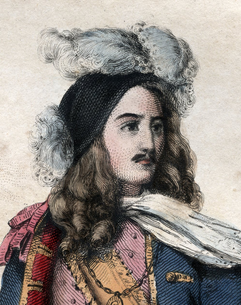 Anne Hilarion de Costentin (Cotentin), Tourville Kontu (1642-1701) (Amiral Tourville), Fransız deniz komutanı portresi. Edmond Mennechet