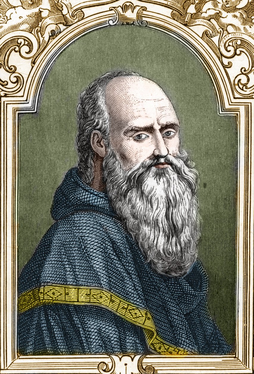 Bernardino de Scapis'in portresi Bernardino Luini (1481-1532) adlı İtalyan ressam. Armengaud tarafından "" Avrupa - İtalya "" galerilerinde 1859 gravürü. Özel koleksiyon. by Anonymous Anonymous