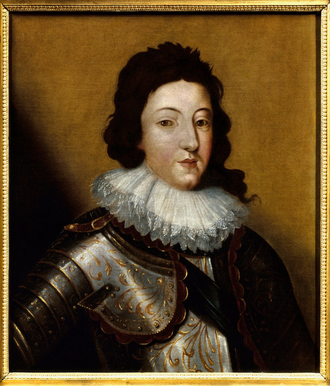Louis XIII (1601-1643) portresi. 17. yüzyılın anonim tablosu. Tuval üzerine yağlıboya. Bahsedilmesi gereken: Reims, Musee Des Beaux Arts by Anonymous Anonymous
