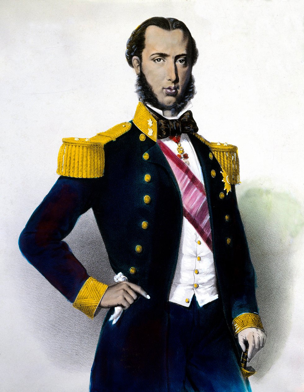 Maximilian I portresi (Ferdinand Maximilian Joseph, Prens İmparatorluk ve Avusturya Arşidükü, Macaristan Kraliyet Prensi ve Boheme), Meksika İmparatoru (1832-1867) 19. yüzyılın gravürü. Özel koleksiyon by Anonymous Anonymous