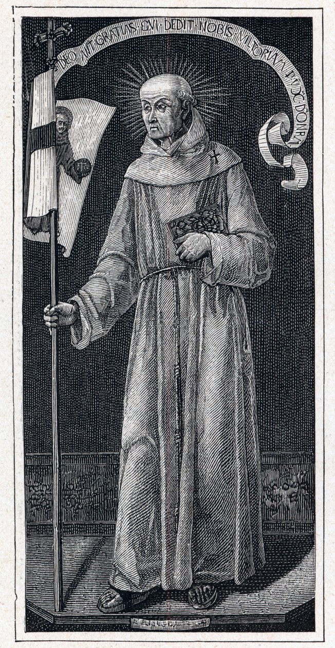 Saint John of Capistran (Giovanni da Capestrano) (1386-1456), İtalyan Fransisken portresi. Bartolomeo Vivarini