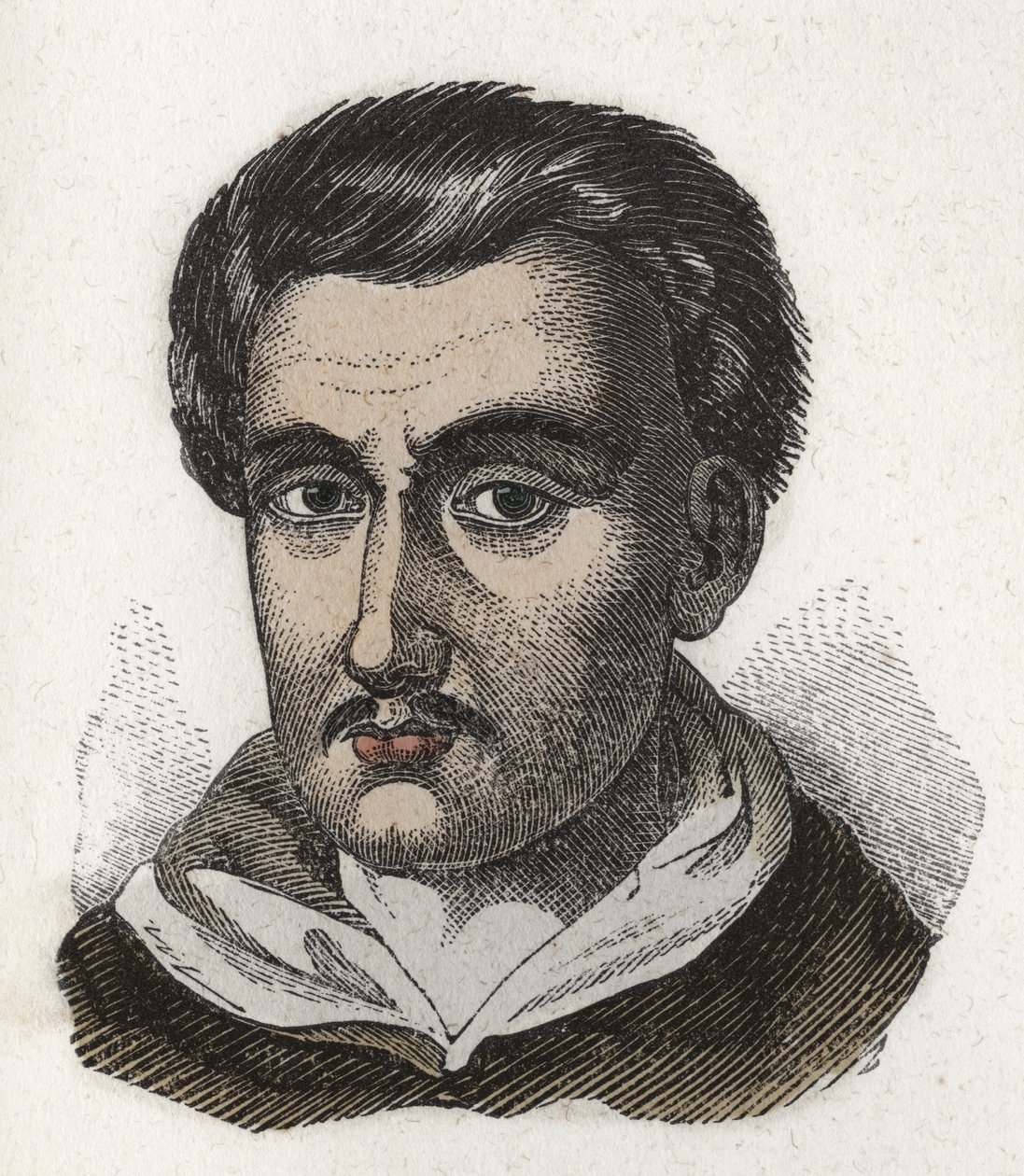 Tommaso Campanella (1568-1639), Dominik keşiş ve filozof portresi. Oymak. Özel koleksiyon by Anonymous Anonymous