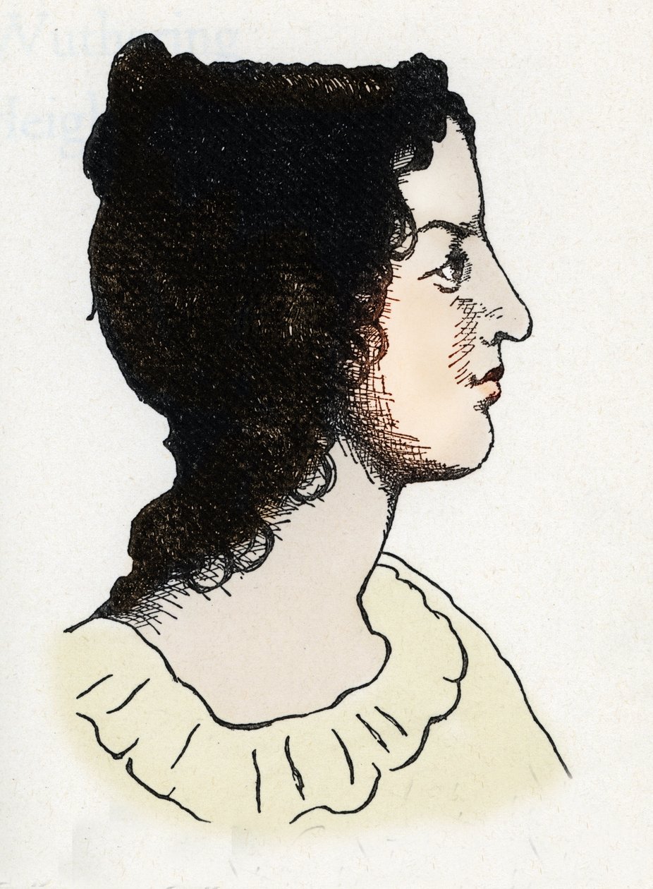 İngiliz yazar Emily Bronte'nin (1818-1848) portresi by Anonymous Anonymous