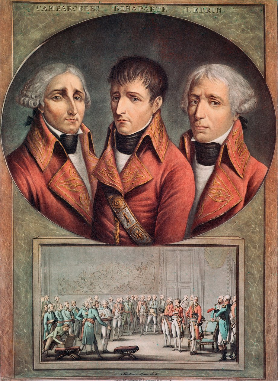 Üç konsolos Cambaceres, Napoleon Bonaparte ve Charles-Francois Lebrun