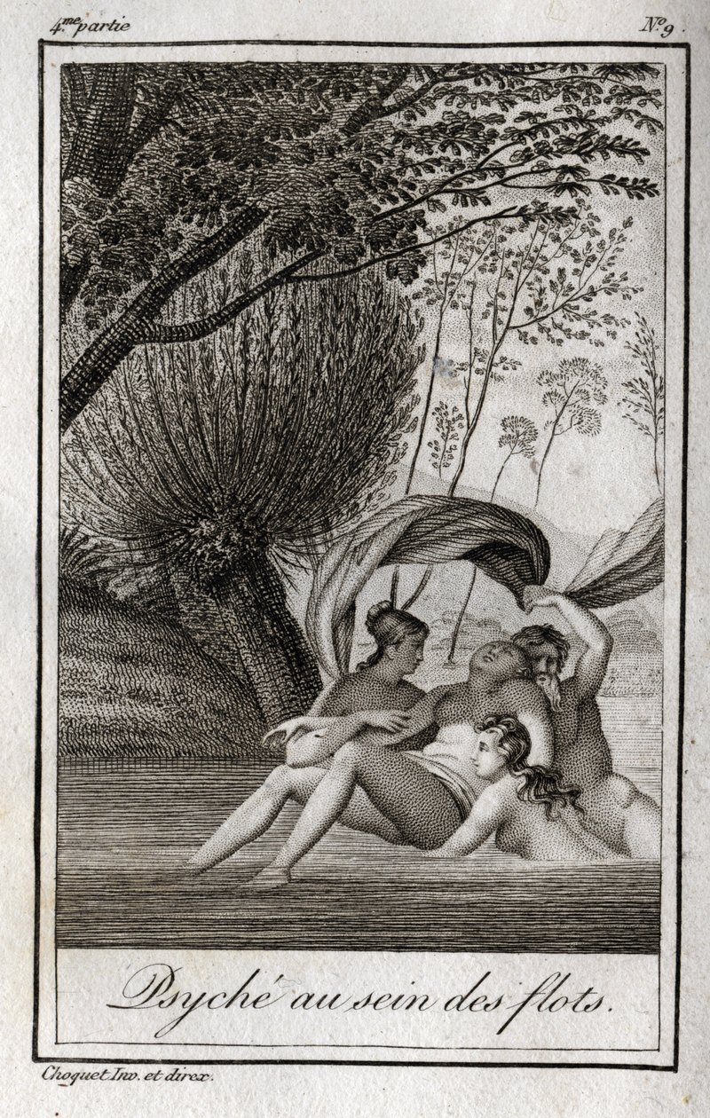 Dalgaların içindeki ruh. Charles Albert Demoustier (1760-1801) tarafından "Lettres a Emilie sur la mitolojisinde" 1819