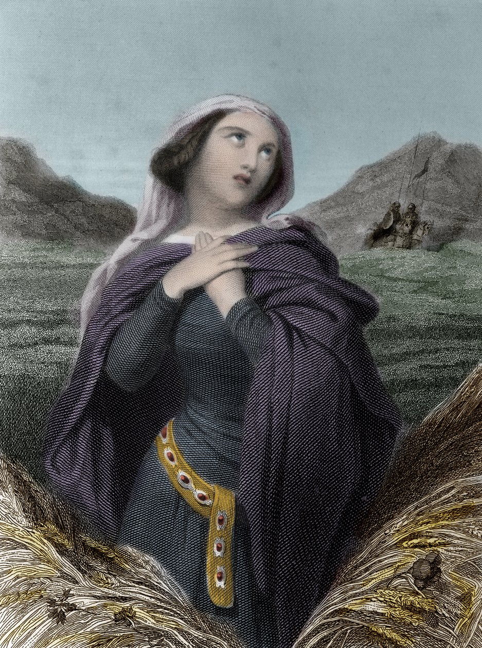 Saint Adelaide veya Burgonya Adelaide (931-999) - İtalya'nın Adelaide'si - Burgonya'nın Adelaide'si olarak da adlandırılır - “””“The Saintes Femmes”””de. 1852.” by Anonymous Anonymous