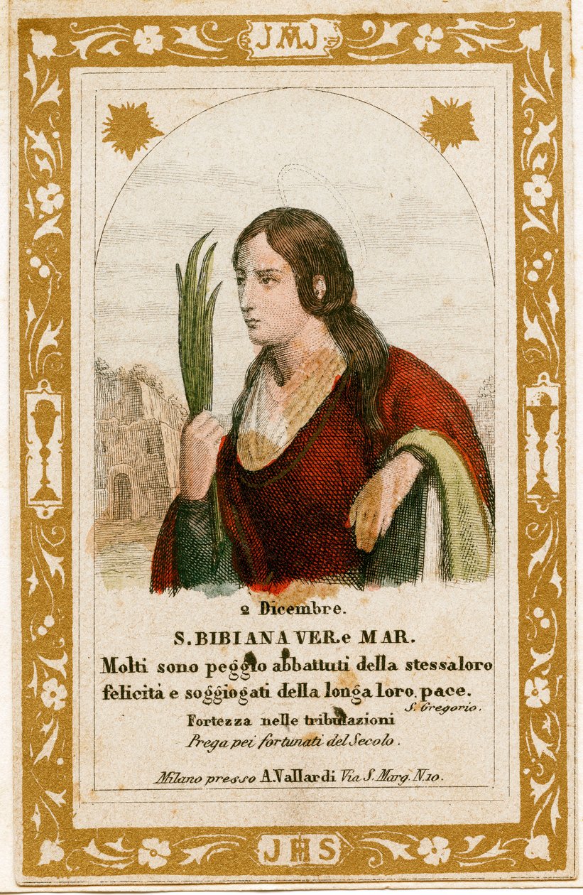 Aziz Bibiana (gravür by Anonymous Anonymous