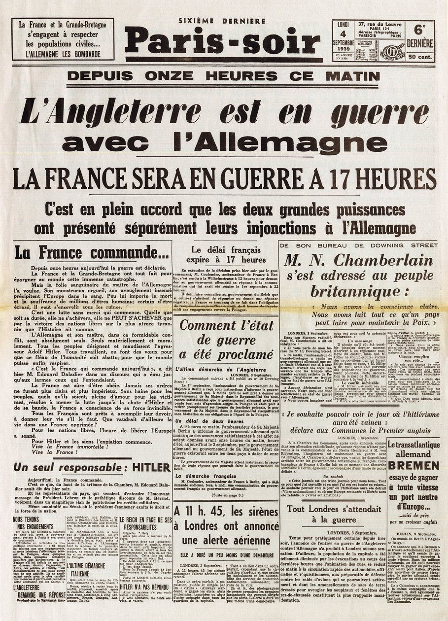 İkinci Dünya Savaşı (1939-1945) - İkinci Dünya Savaşı (İkinci Dünya Savaşı veya 2. Dünya Savaşı): 4 Eylül Paris Akşamı by Anonymous Anonymous