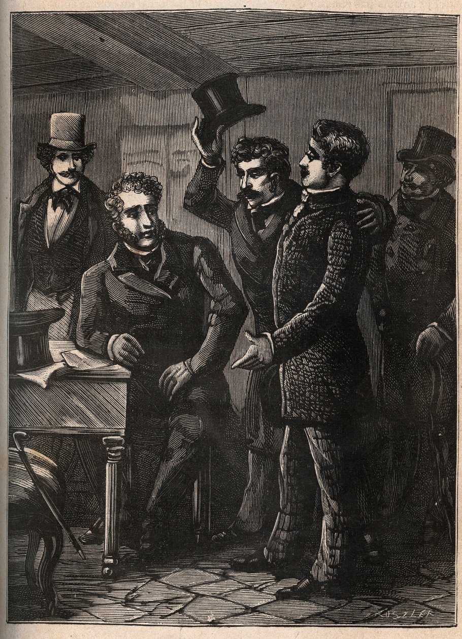 Çavuş Charles Goubin (1798-1822) Eugene-Francois (Eugene Francois) Vidocq tarafından tutuklanıyor - Jules Beaujoint tarafından "La Rochelle