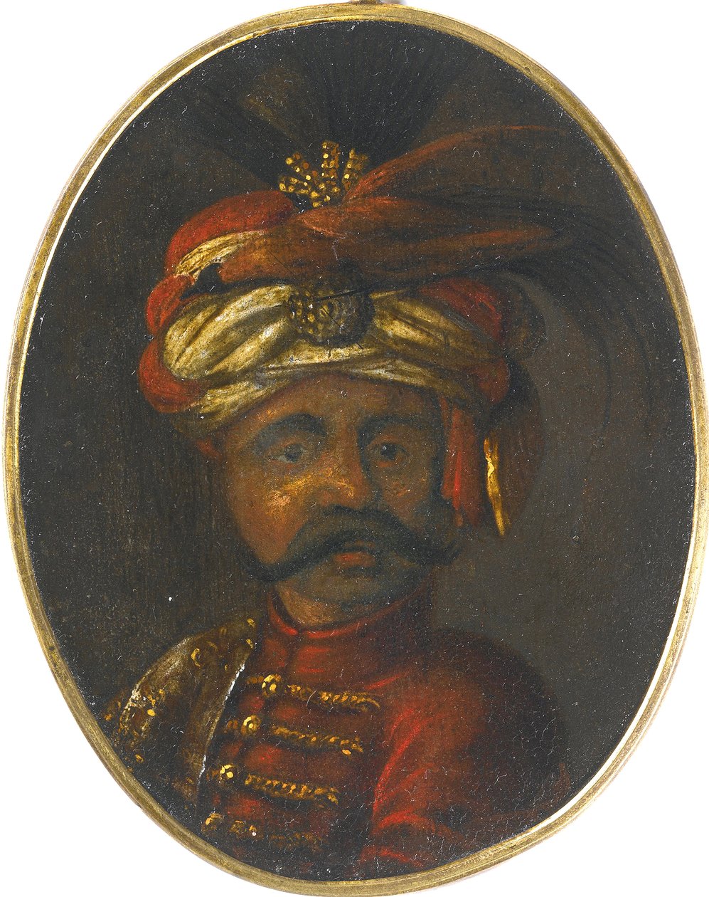 II. Süleyman - II. Süleyman (1642-1691), Osmanlı İmparatorluğu Sultanı - Anonim - 17. Yüzyılın İkinci Yarısı. - Ahşap üzerine guaj - 12x8,4 - Özel Koleksiyon by Anonymous Anonymous