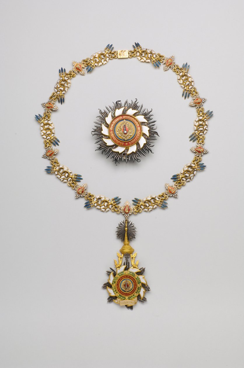 Thailand - Order of the Royal House of Chakri: plaque, necklace and pendant - beginning of the 20th century by Anonymous Anonymous