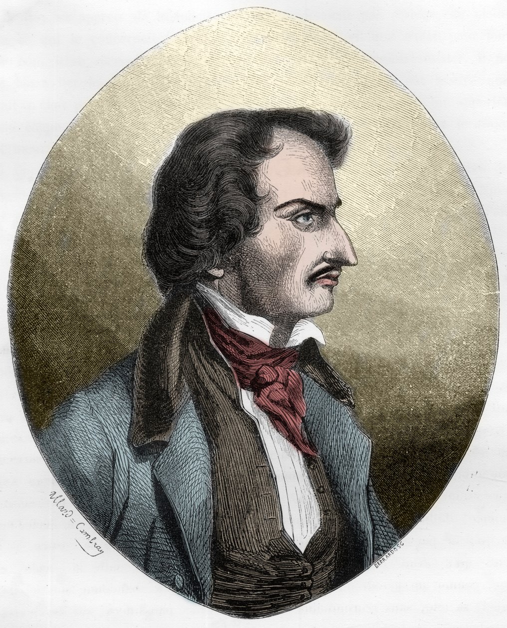 Fransız şair ve suikastçı Pierre Francois Lancenaire (Lacenaire) - Pierre Francois Lacenaire (1803-1836), Fransız züppe, şair, edebiyatçı - Dupray tarafından “Le Livre Rouge - Histoire De L