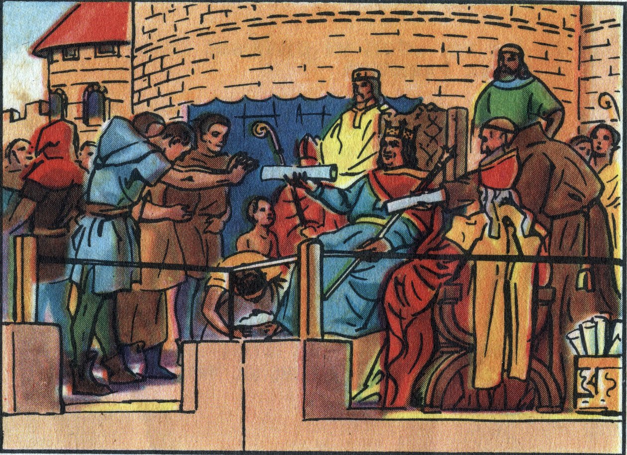 Fransa Kralı Louis VI, Paris şehrine Şartı veren büyük olan (1081-1137). “” Collection des souverains et Chefs d