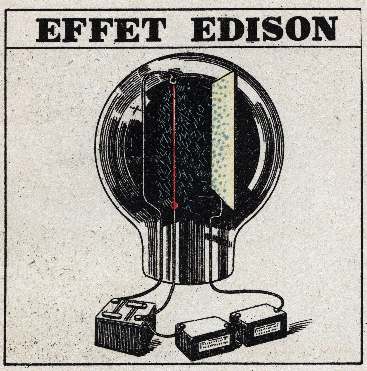 Bir elektrik ampulündeki T.S.F.: Edison etkisi, TSF sinyallerini algılamak için kullanılır. 1925