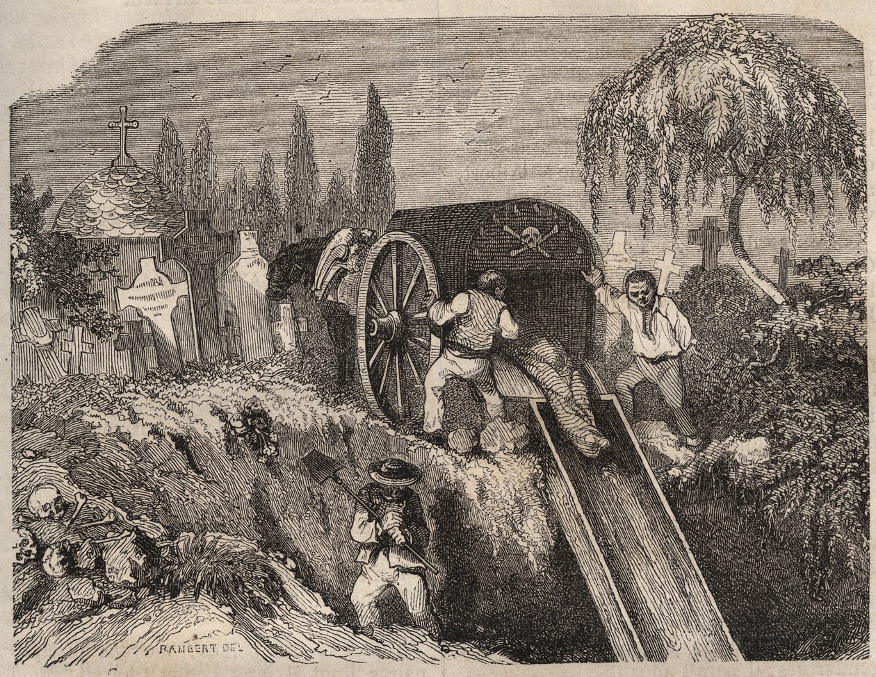 19. yüzyılda Brest Bagne mezarlığı. Pierre Zaccone (1817-1895) (Colonia Penale - Ceza kolonisi). Özel koleksiyon. by Anonymous Anonymous