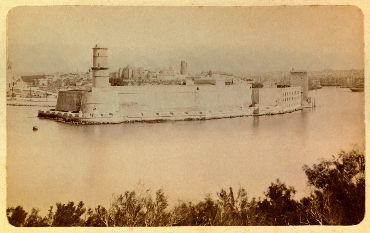 1885-1890 civarında Marsilya şehri ve çevresi: Fort Saint Jean, Pharo