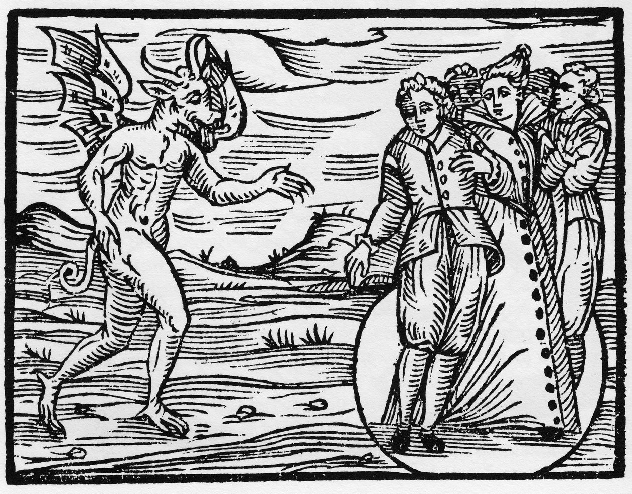 Şeytan, onu kendisiyle bir anlaşma yapmaya zorlayanları mecbur kılar - “Compendium Maleficarum”, cadılar, onların kötülükleri ve onların saldırıları ile ilgilenir Francesco Maria Guazzo veya Guaccio veya Guaccius (15?? -16??) 1608 Özel Koleksiyon by Anonymous Anonymous