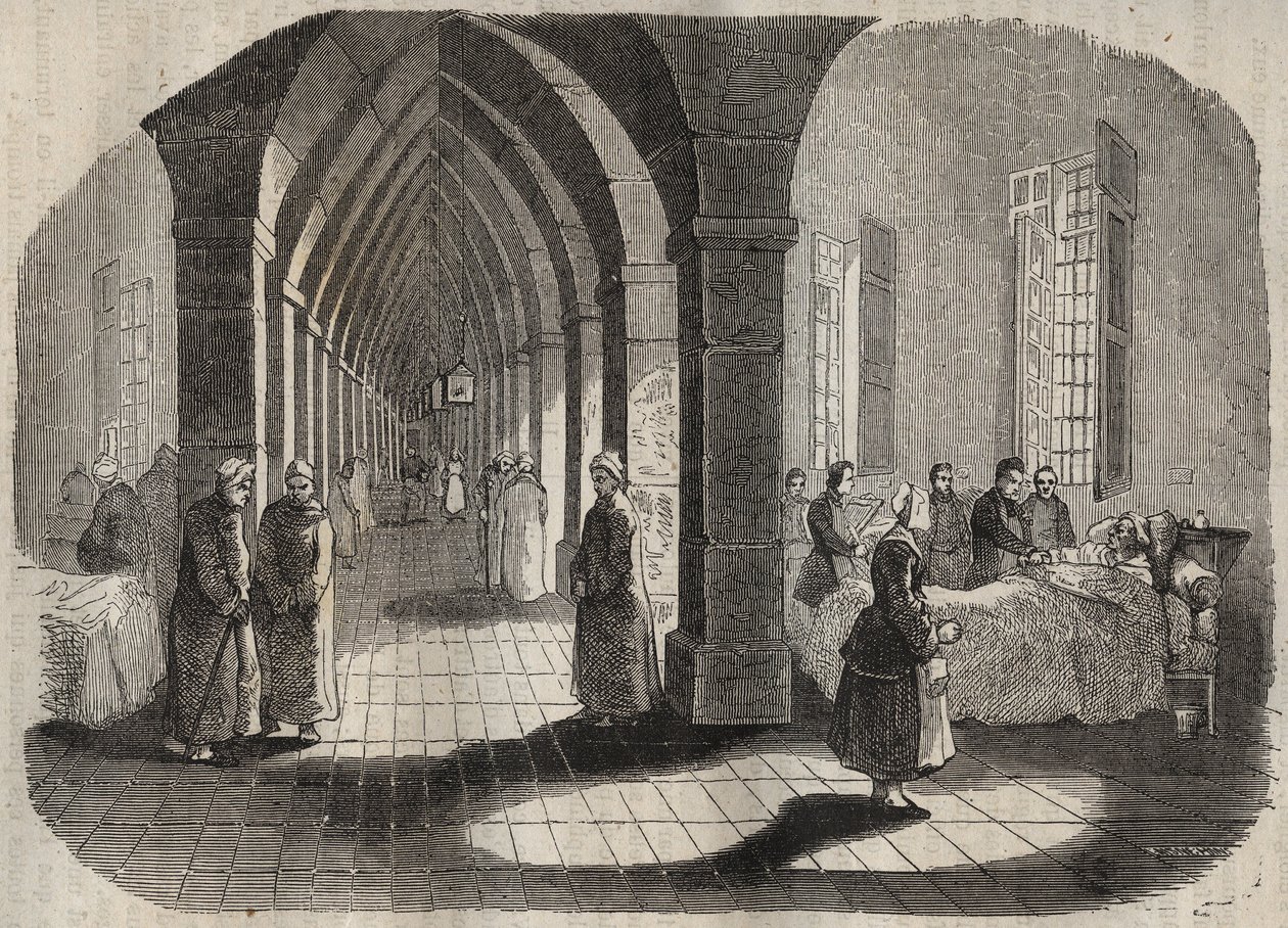 19. yüzyılda Bagne de Rochefort hastanesi. Pierre Zaccone (1817-1895) (Colonia Penale - Ceza kolonisi). Özel koleksiyon. by Anonymous Anonymous