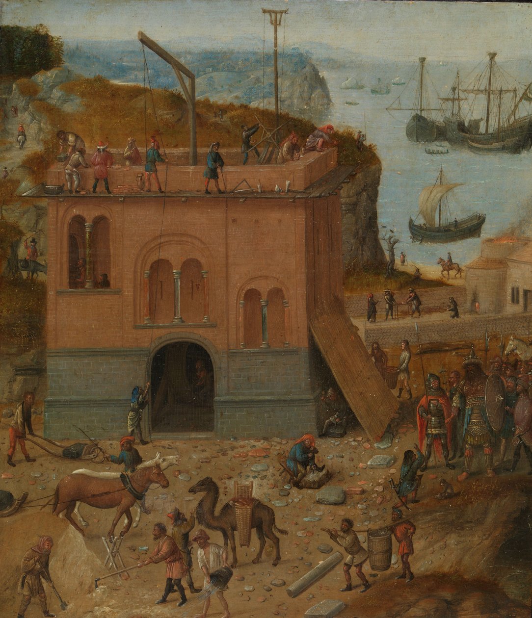 Babil Kulesi, 1490 dolayları (panel üzeri yağlıboya) by Anonymous Anonymous