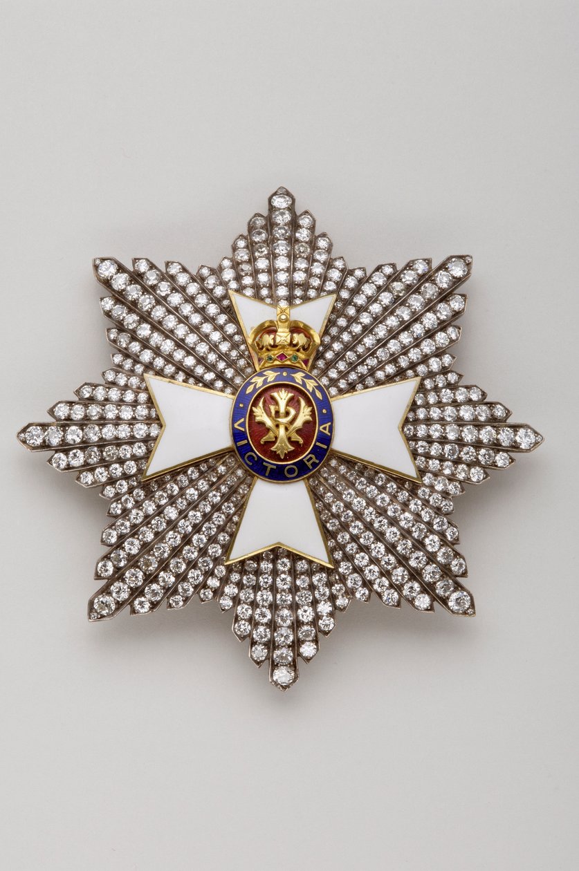 Birleşik Krallık - Victoria Kraliyet Nişanı: şövalye Grand Cross plaketi - XIX yüzyılın sonu - Altın, gümüş, elmas, zümrüt, yakut ve emals - D 7,9 cm; ağırlık: 56 g - Özel koleksiyon by Anonymous Anonymous