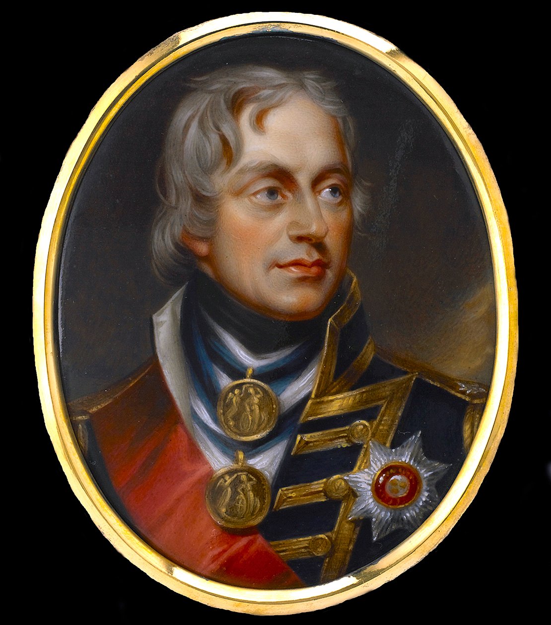 Koramiral Horatio Nelson (Amiral Nelson) (1758-1805) - Porselen Üzerine Anonim Guaj by Anonymous Anonymous