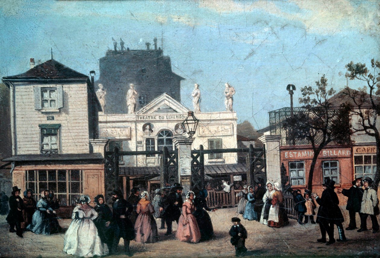 Paris Anonim tablosunda bobino, rue de Fleurus adlı Lüksemburg tiyatrosunun görünümü. 1845 Güneş. 0,16x0,22 m Paris, Musee Carnavalet by Anonymous Anonymous