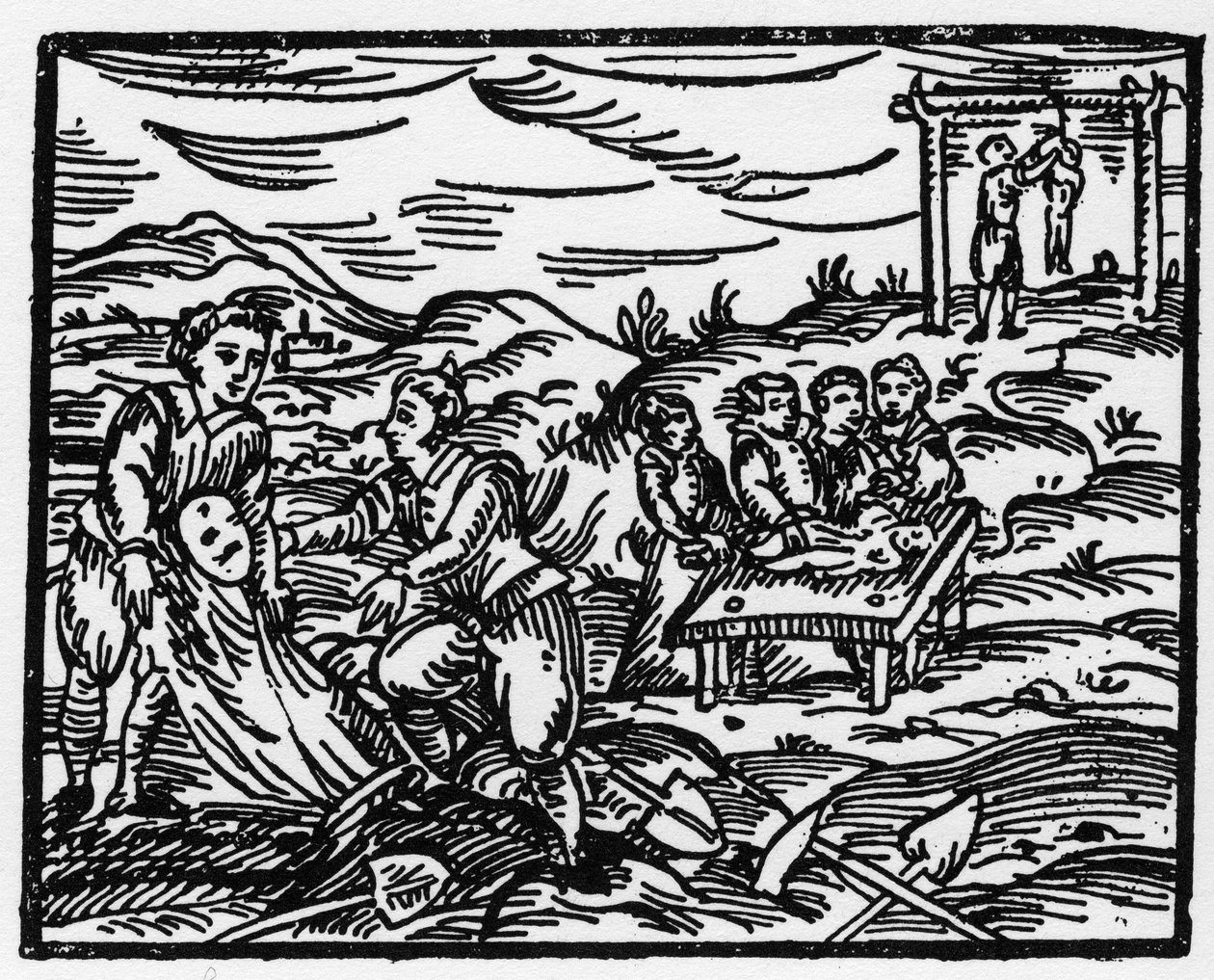 Bir mezarlıkta ölüleri caydıran cadılar - “” Compendium Maleficarum””, cadılar, kötülükleri ve sortileri hakkında bilgiler, Francesco Maria Guazzo veya Guaccio veya Guaccius (15?? -16??) 1608 Özel Koleksiyon by Anonymous Anonymous