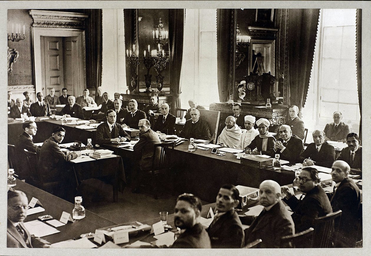 deuxieme konferans de la Table ronde - Mahatma Gandhi - Londra