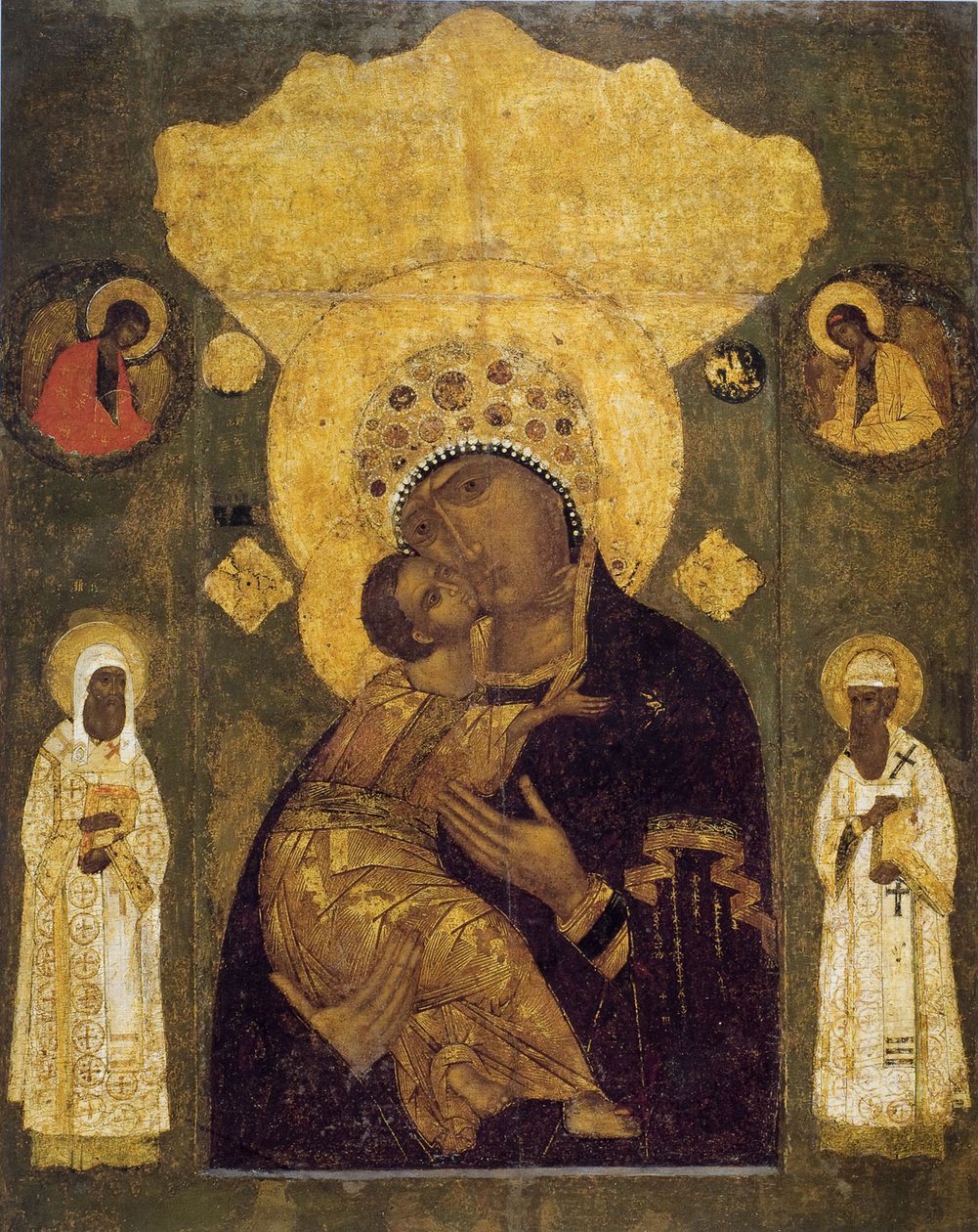 Volokolamsk Tanrısının Annesi, 16. yüzyıl by Anonymous Russian icon painter