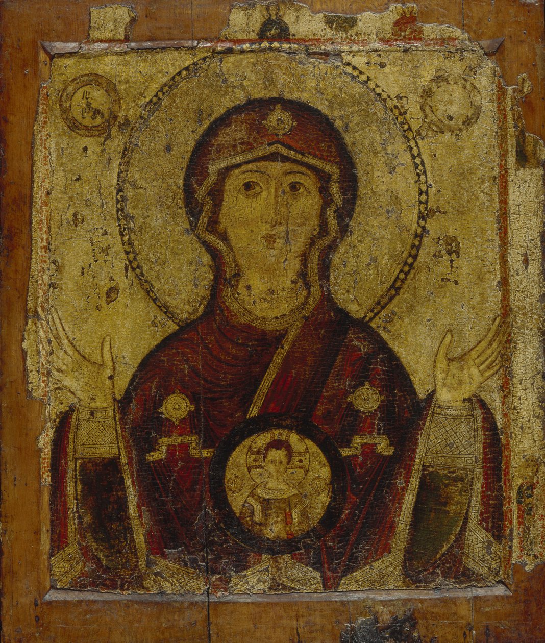Sign of Our Lady, Erken 13. yüzyıl. by Anonymous Russian icon painter