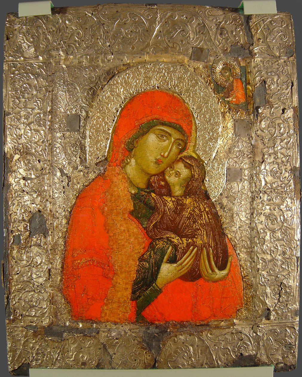 Saint Anne ve Mary çocukken, 14. yüzyıl by Anonymous Russian icon painter