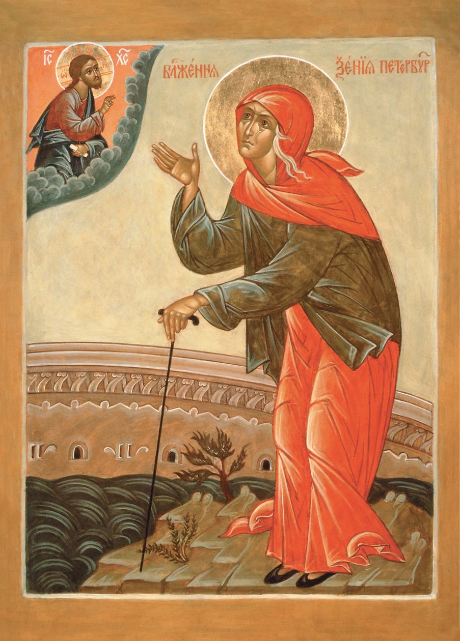 St. Petersburg Aziz Kutsanmış Xenia by Anonymous Russian icon painter