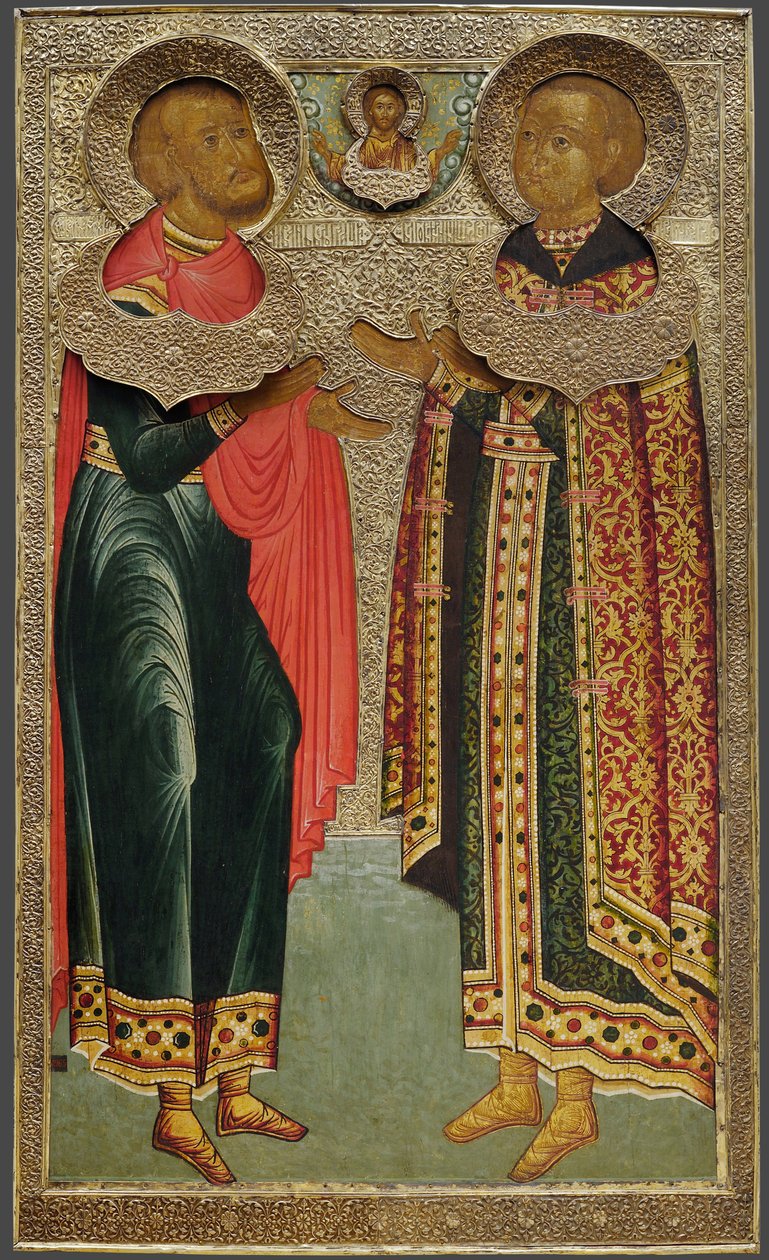 Aziz John Sochawski ve Çareviç İvan Mihayloviç, 1639-1640 by Anonymous Russian icon painter
