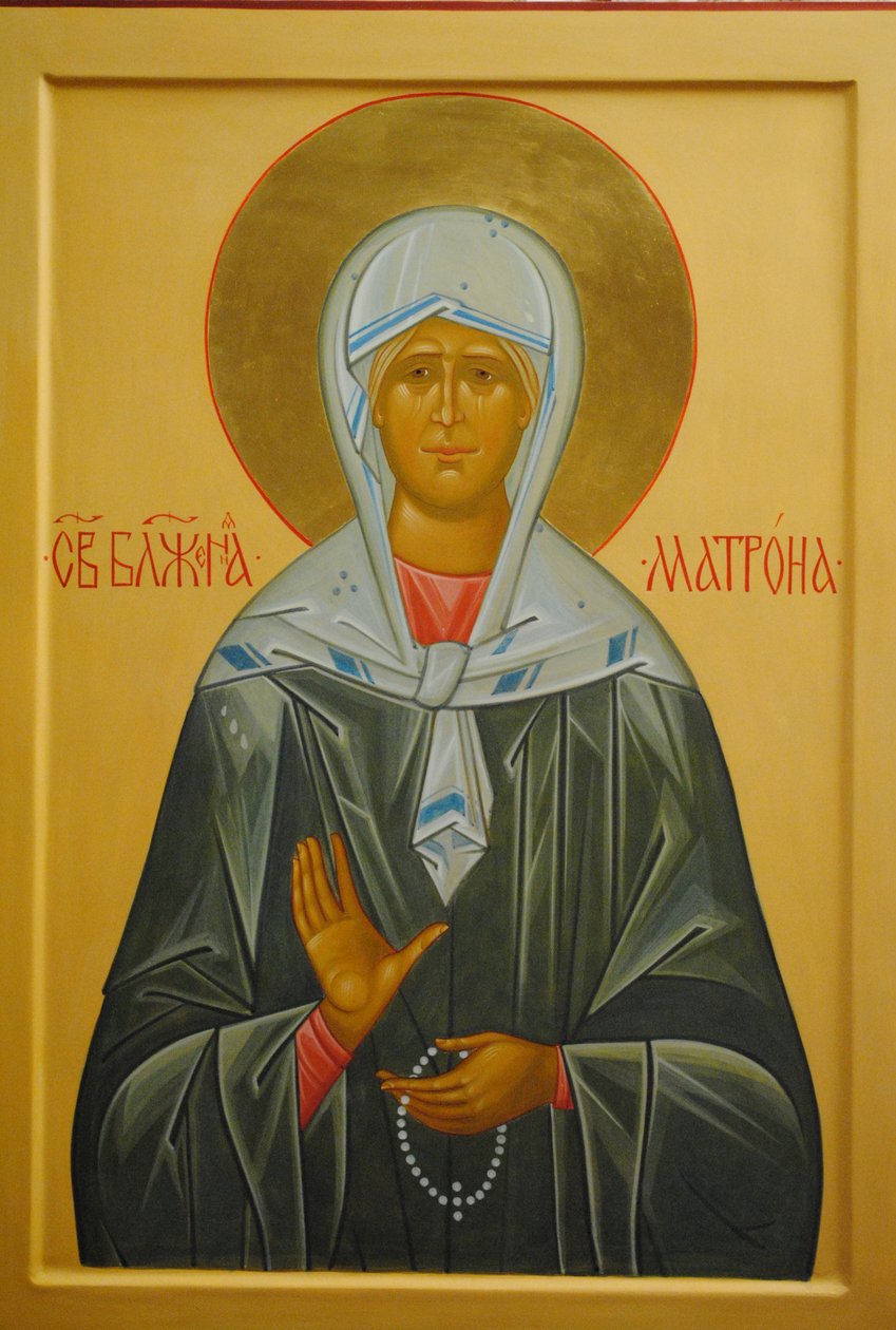Moskova Aziz Matrona, 20. yüzyıl by Anonymous Russian icon painter