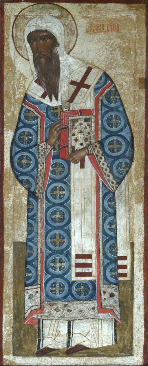 Moskova Aziz Metropolitan Alexei, 16. yüzyıl by Anonymous Russian icon painter
