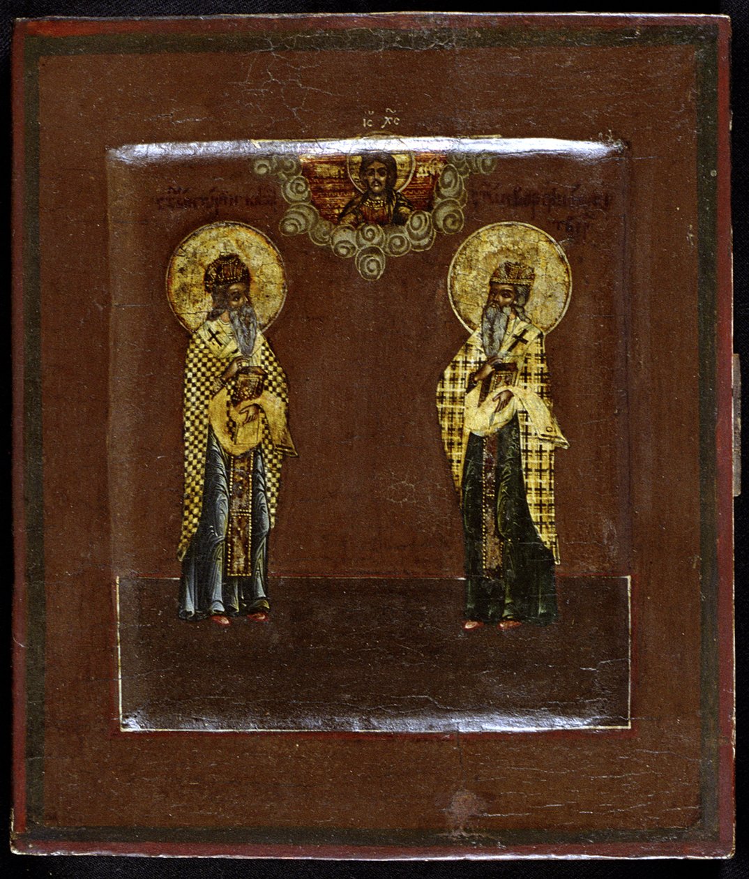 Kazanlı Aziz Gurias ve Tverli Varsonofius, 17. yüzyıl by Anonymous Russian icon painter