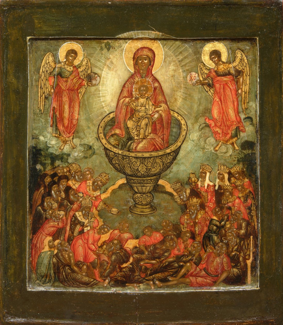 Theotokos Hayat Veren Bahar, 17. Yüzyılın Sonu. by Anonymous Russian icon painter