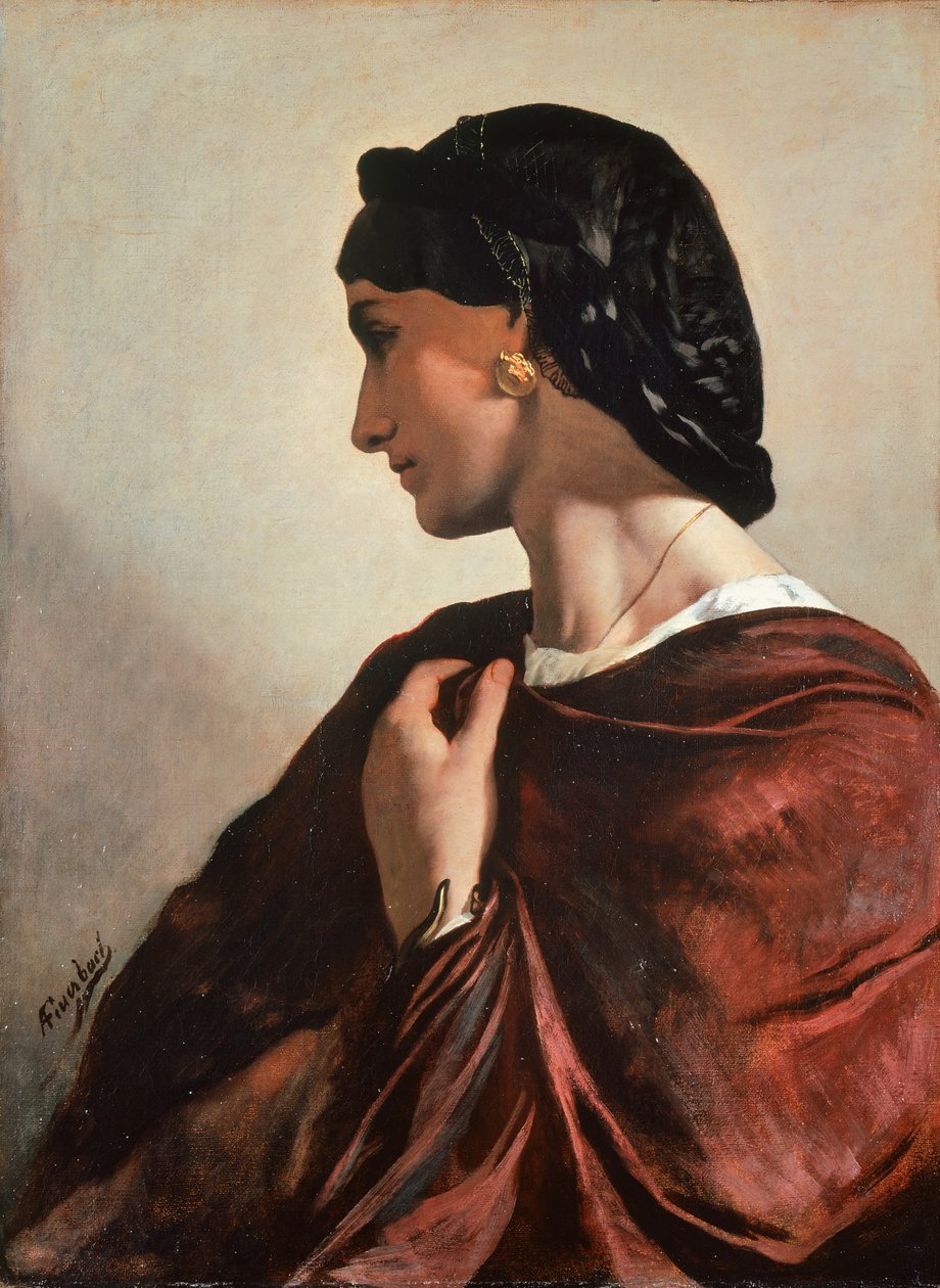 Nanna'nın Portresi, yaklaşık 1861, Anselm Friedrich Feuerbach (1829-1880), tuval üzerine yağlı boya, 73x55 cm by Anselm Feuerbach