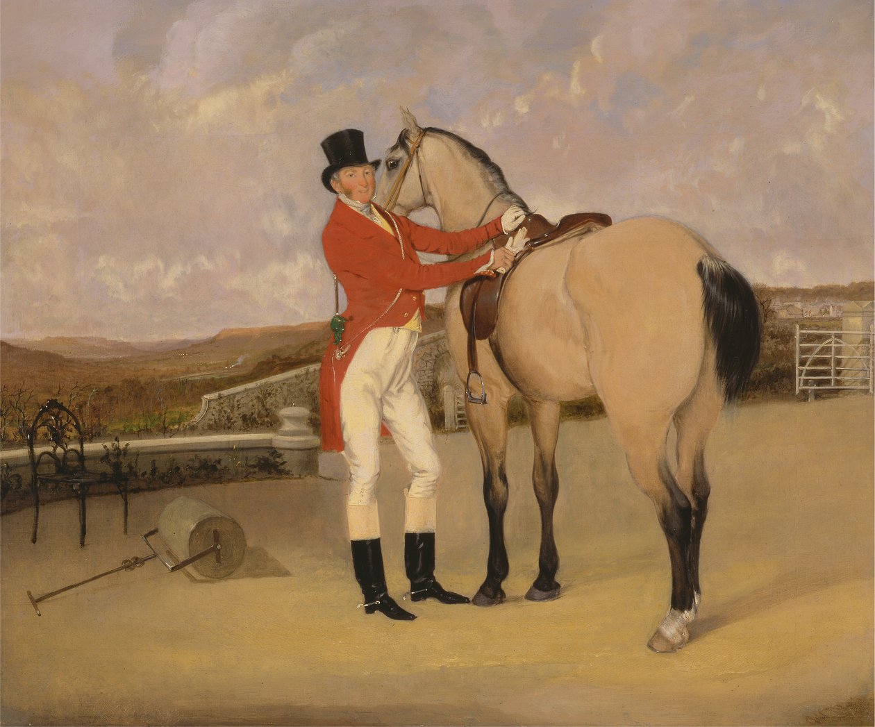 Bedale Hunt'tan James Taylor Wray, Dun Hunter ile birlikte by Anson Ambrose Martin