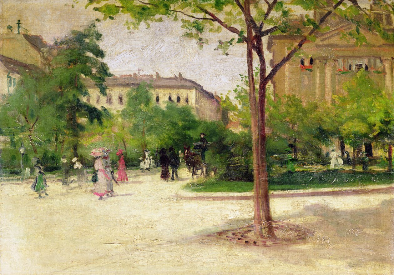 Budapeşte Sokak Manzarası, 1913 by Antal Berkes